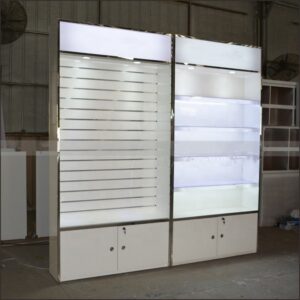 Retail Wig Display Shelf Bundles Display Rack and Stand with Hook Retail LED Hair Extension Display Cabinet