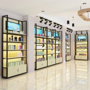 Popular Supermarket Shelves Steel Wood Shelves Retail Display Gondola Shelving/rack for Shop