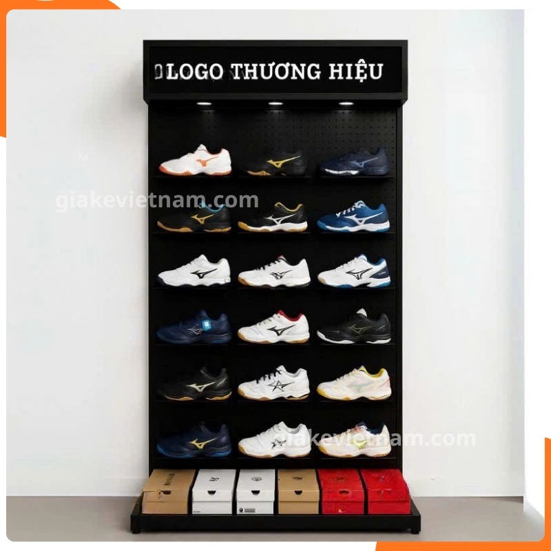 Kệ trưng bày bóng đá cao cấp cho shop thể thao hiện đại