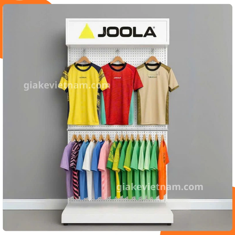 Kệ trưng bày bóng đá thiết kế hiện đại cho cửa hàng thể thao