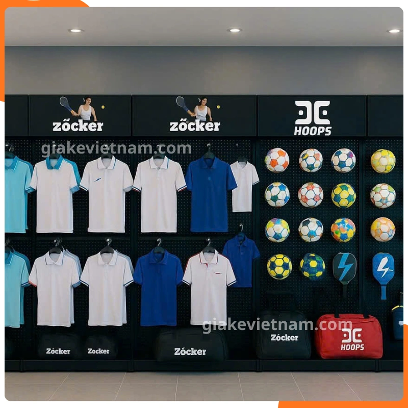 Mẫu kệ trưng bày bóng đá phù hợp mọi không gian cửa hàng